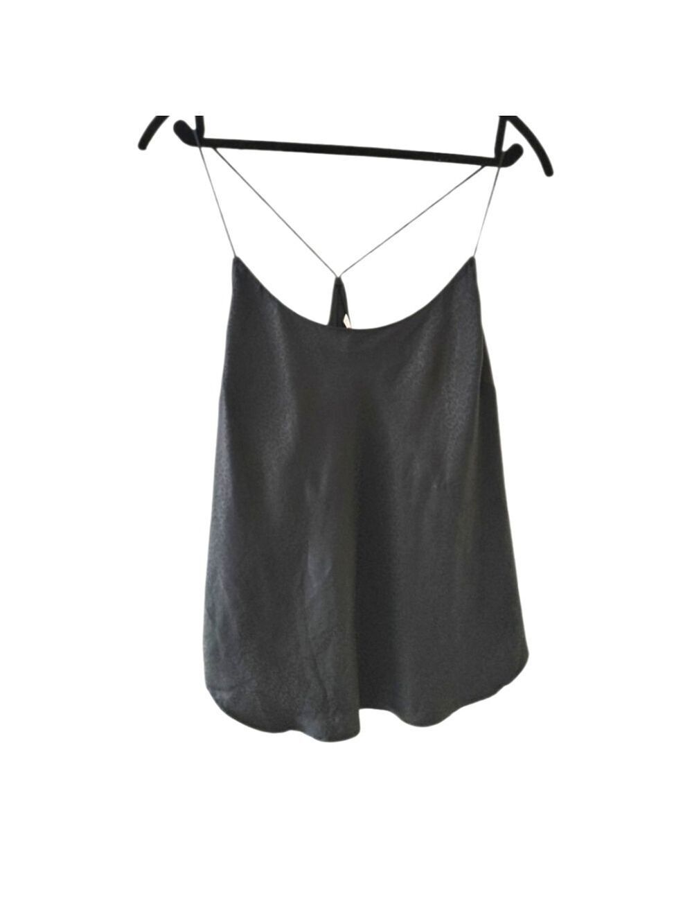 VICTORIA SECRET Black Satin Spaghetti Strap Camisole Size XL